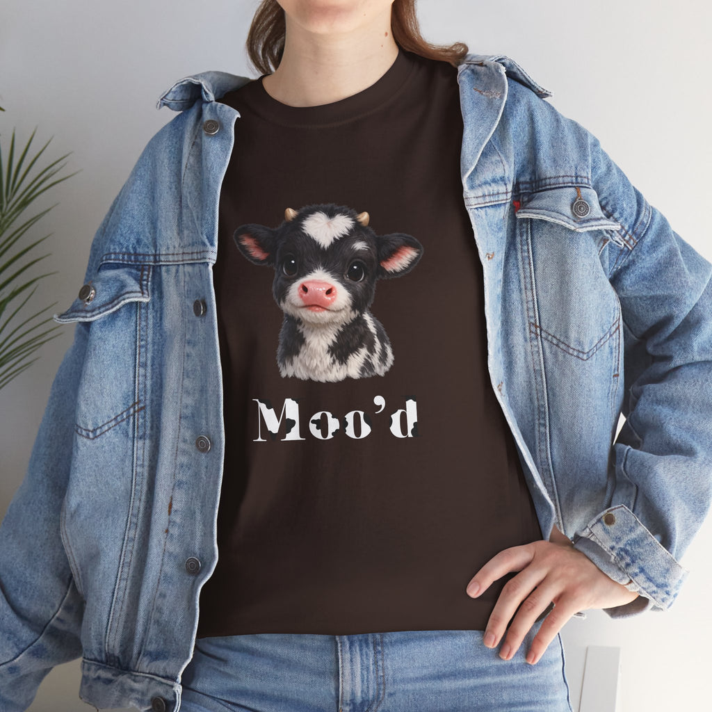 Cute Moo'd Cow T-Shirt | Cute Cow Illustration, Funny Farm Tee