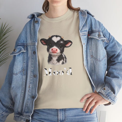 Cute Moo'd Cow T-Shirt | Cute Cow Illustration, Funny Farm Tee