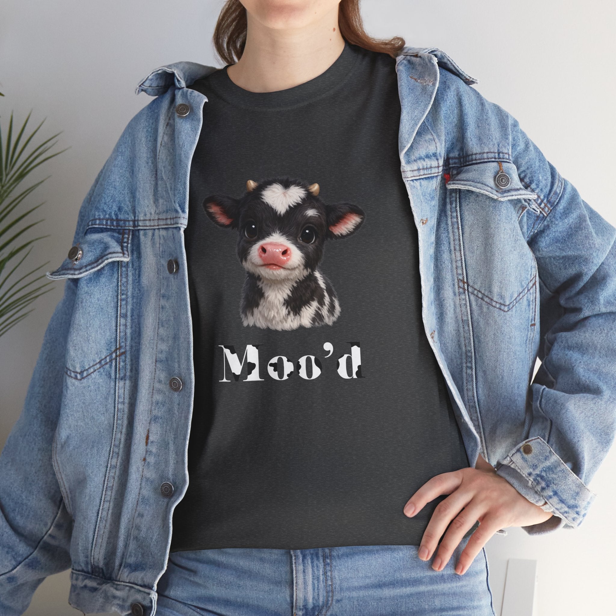 Cute Moo'd Cow T-Shirt | Cute Cow Illustration, Funny Farm Tee